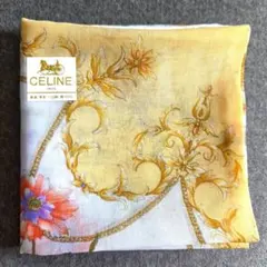 新品未使用【CELINE 】セリーヌ　ハンカチスカーフ アラベスク模様　花柄のサムネイル
