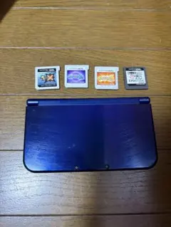 New Nintendo 3DS LL ネイビー カセット4本付き　充電器付き