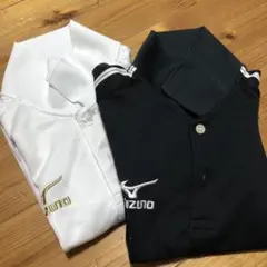 Mizuno ポロシャツ 2色セット（ホワイト・ブラック）メンズM