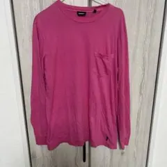 DIESEL 長袖Tシャツ ピンク XS
