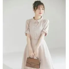 襟付き 半袖ワンピース トッコクローゼットのサムネイル