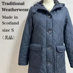 美品 トラディショナルウェザーウェア 米国製 裏起毛キルティング高級ロングコート