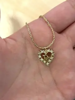 Christian Dior ディオール ラインストーン ハートネックレス - メルカリ
