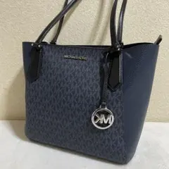美品　マイケルコース　ハンドバッグ　レザー　総柄　MK