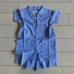 Ralph Lauren ギンガムチェックロンパース 70