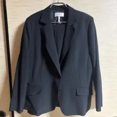 黒ストライプスーツ　スカートジャケットセット