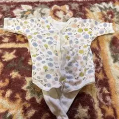 花柄 コットンロンパース ~95cm