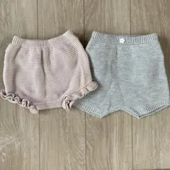 ニット　ベビーショートパンツ 2点セット
