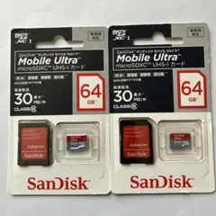 新品SanDisk microSDXCカード64GB 2個