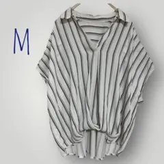 【未使用】INGIN　イング　ストライプ　シャツ　M トップス