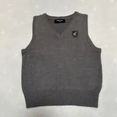 COMME CA ISM キッズ　ベスト　Vネック　グレー　110