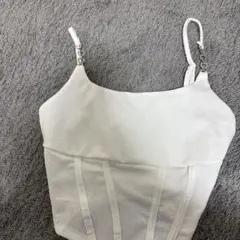 紐ハートラインストーンストラップ　キャミ