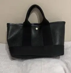 ラスカル★様専用/トプカピ　スコッチグレイン ネオレザー ミニトート ブラック