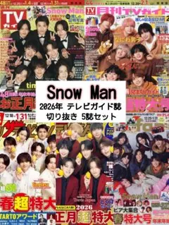 TVガイド ザテレビジョン TVfan Snow Man 切り抜き 5誌セット①