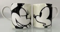 Francfranc ミッキー ペアマグ 新品 箱付き ディズニー モノトーン