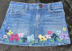 GAP 花柄刺繍デニムスカート 約100cm