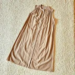 無印良品　ノースリーブ　シャツワンピース　ノースリーブワンピース　コットン