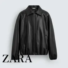 ZARA ザラ フェイクレザーボンバージャケット
