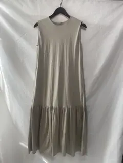 に*こ様 グリーンレーベルリラクシング　　ノースリーブ マキシワンピース　ライト