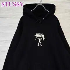 【希少XLサイズ】ステューシー　パーカー　センターロゴ　シャドーマン　ストリート
