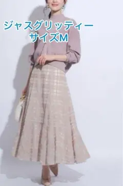 貴重レア　ジャスグリッティー チェックスカート 刺繍スカート