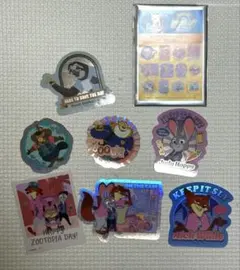 ズートピア　ニック ジュディ ステッカー オーロラステッカー　7枚