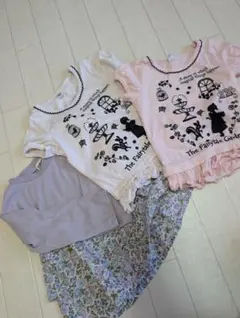 DRC Tシャツセット 80サイズ ラベンダー・ホワイト・ピンク90サイズ