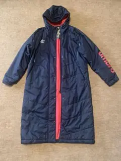 Umbro フード付きネイビー ベンチコート
