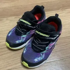 瞬足　SYUNSOKU パープル　ブラック　スニーカー　17cm 17.0cm