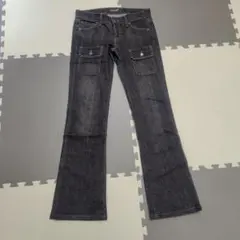 iCB ブーツカットデニム フレアパンツ　ストレッチラインきれいのサムネイル