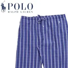 POLO RALPH LAUREN チェック柄 イージーパンツ M ブルー