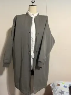 美品　無印　アウター　グレー　カジュアル　コート