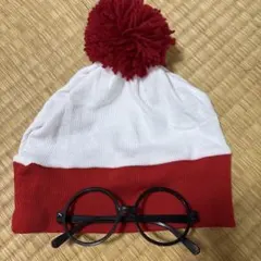 ウォーリー　帽子　メガネ