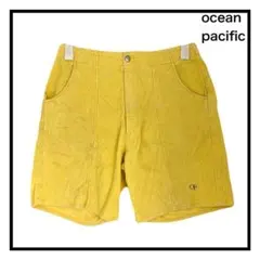 オーシャンパシフィック　ハーフパンツ　コーディロイ　サーフ系　イエロー　無地　Mのサムネイル