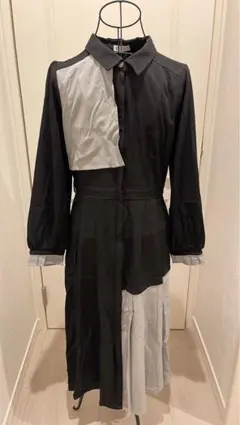 axes♡アシンメトリー長袖 ブラウスワンピース