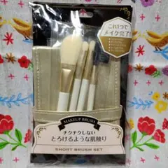 フェリセラ　メイクブラシ　4本セット　ショートサイズ　ポーチ付き　1本欠品のサムネイル