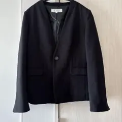 ROPÉ PICNIC ブラック ノーカラージャケット 38