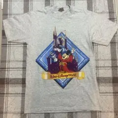 90s USA製 Disney 25周年 Tシャツ 正面プリント ミッキー