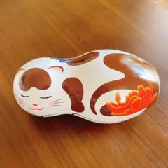 眠り猫 蓋付き空き缶