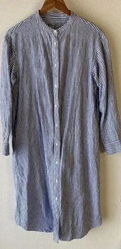 無印　ストライプ シャツワンピース Mサイズ