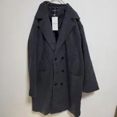 新品タグ付 3XL 大きいサイズ グレー チェスターコート ロングコート