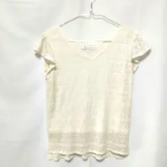 ROPE PICNIC 総柄レース 半袖 カットソートップス 38siz