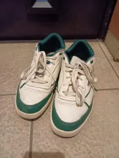 Reebok CLASSIC 28cm ホワイト グリーン レザースニーカー