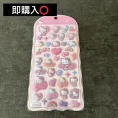 【正規品】コットンパフィーシール　キティ　ヒョウ柄　ボンボンドロップシール