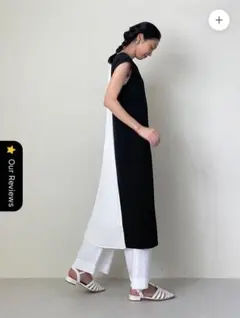 【DOLLUPOOPS】新品　バックプリーツノースリーブワンピース　M