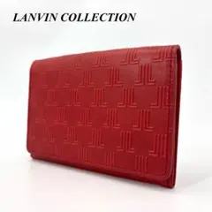 未使用級 LANVIN COLLECTION ランバン カードケース レッド
