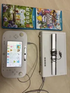 Wii U 本体セット ジャンク品 ゲームパッド コントローラー ソフト4本