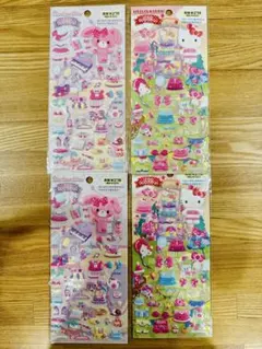 激レア新品 サンリオ シール4枚セット ハローキティ ぼんぼんりぼん まとめ売り