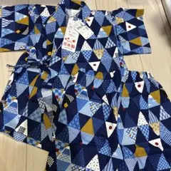 日本製 ベビー甚平 90cm 幾何学模様
