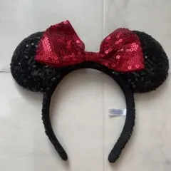 美品！Disney ミニーマウス　カチューシャ　周年デザイン